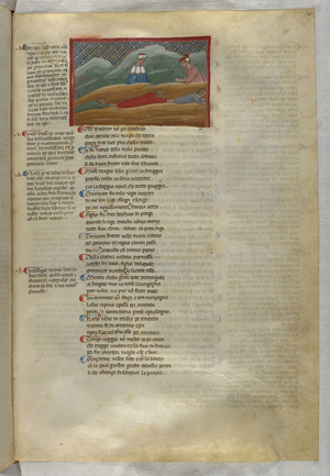 Purgatorio: Dante talks to Hugh Capet.