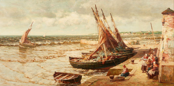 St. Monance Harbour (oil on canvas)