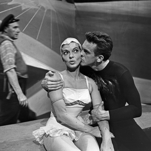German actress and dancer Maria Litto for the TV show "Evergreens - aus alt mach neu" at NDR, Germany 1950s