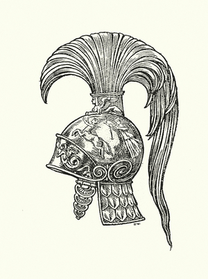 Perseus, Helmet of Invisibility (colour litho)