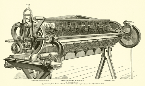 Calculating Machine, by George B Grant (engraving)