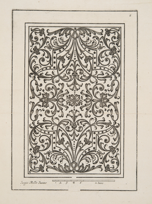 Design for Parterre, from Theatre des Plans et Jardinages, pub.1652 (engraving)