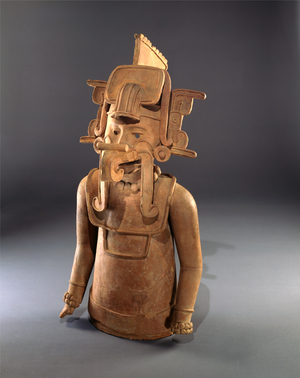 Ehecatl, the Mesoamerican wind god (ceramic)