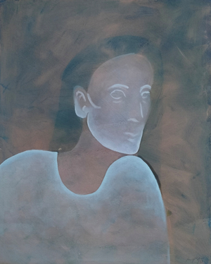 Porous Creature,2024 (acrylic, tempera, oil on canvas)