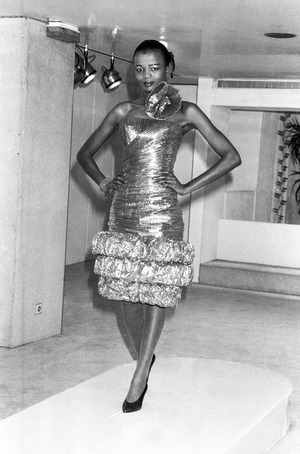 Torrente fashion, Fall/Winter 82/83, Paris, July 19, 1982 (b/w photo)