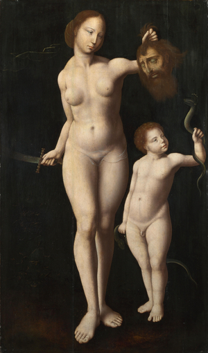 Judith and the Infant Hercules, c.1525-30 (oil on oak)