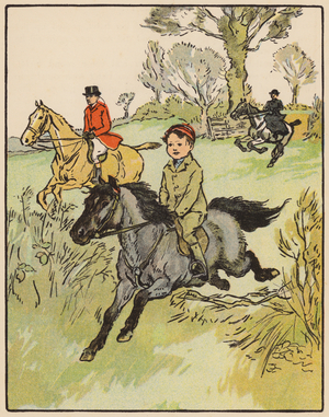 Peter has a Glorious Gallop (colour litho)