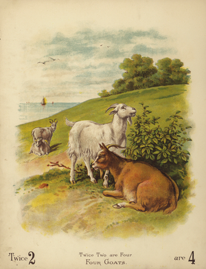 Four Goats (chromolitho)