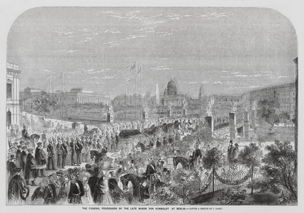 Funeral procession of Alexander von Humboldt, Berlin (engraving)