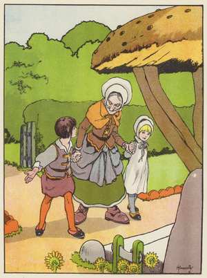 The old woman was a spiteful fairy (colour litho)
