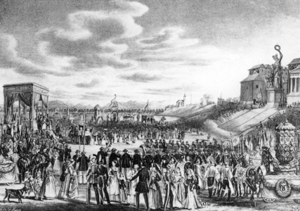 Unveiling of the Bavaria in Munich, 09.10.1850 (engraving)