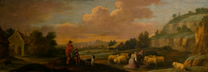 A Pastoral Scene (oil on canvas)
