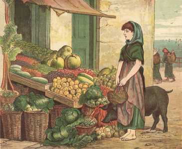 Poor People (colour litho)