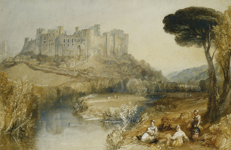 Ludlow Castle (pencil & watercolour heightened with scratching out and gum arabic on paper)