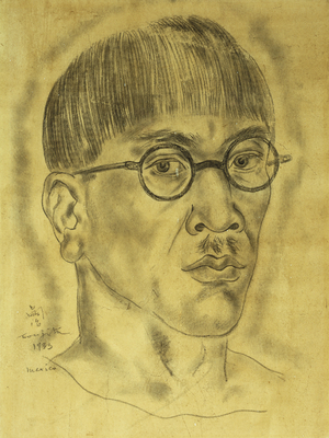 Auto-Portrait, 1933 (pencil on tan paper laid on board)