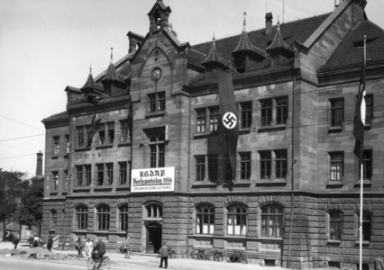 The building of the organisation committee of the 1934 Nazi Party Congress (b/w photo)