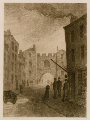 St John's Gate, Clerkenwell (etching)