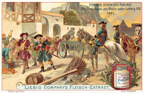 The French Army under Louis XIV on the Rhine, 1681 (chromolitho)