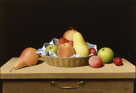 A Basket of Fruit, 1963 (oil on canvas)
