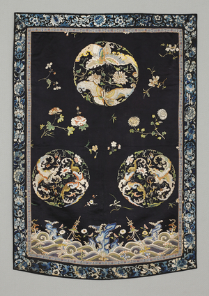 Hanging, c.1750-1800 (Silk with embroidery (satin stitch), natural
and synthetic dyes)