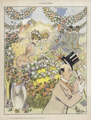 A la Fete des Fleurs (colour litho)