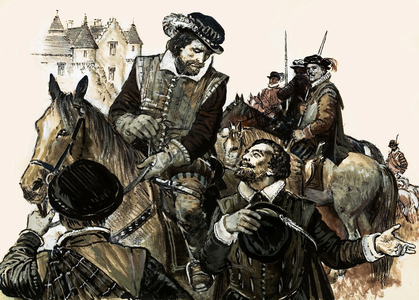 The Master of Ruthven told king James IV a strange tale (gouache on paper)