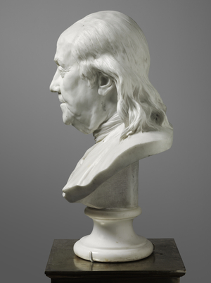 Bust of Benjamin Franklin, 1779 (marble) (see also 450995, 450996, 450997 & 450999)
