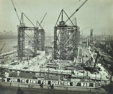 View of New County Hall Site from the South, London, 1914 (b/w photo)