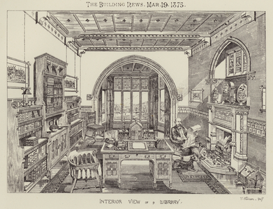 Interior View of a Library (engraving)