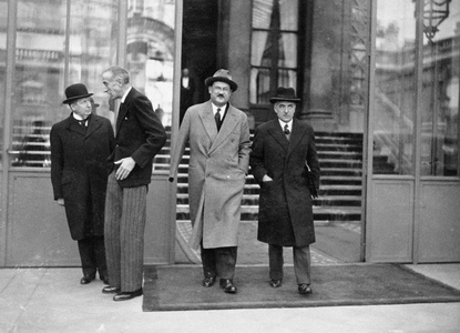 Exit from the Council of Ministers, France, 1939 (b/w photo)