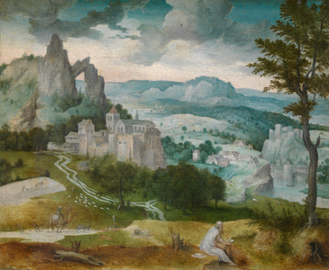 Landscape with Saint Jerome, 1547 (oil on panel)
