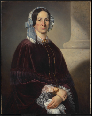 Madame Isaac Dorion, née Adélaide Huot dite St-Laurent, c.1854 (oil on canvas)