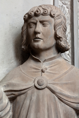 Parish church (Église Notre-Dame-de-la-Nativité de Saverne). Interior. Epitaph of Guillaume de Honstein.  (photo)