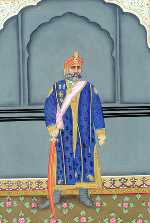 Miniature Painting of Maharaja Sawai Madho Singh Second, Jaipur