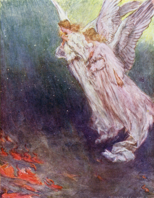 The Two Angels (colour litho)