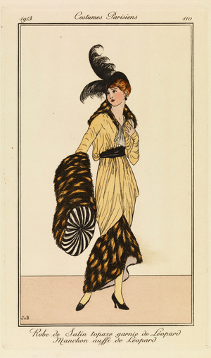 Plate 110 from 'Costumes Parisiens', 1913 (pouchoir print)