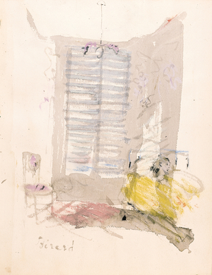 Illustration from 'One Thousand Regrets', by Elsa Triolet, 1947 (w/c on paper)