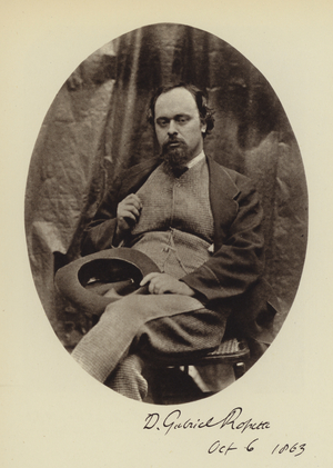 Dante Gabriel Rossetti, poet and painter (b/w photo)