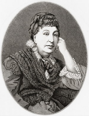 Portrait of George Sand, 19th century (engraving)