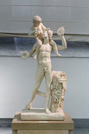 Satyr with the infant Dionysus, 2nd century AD, after a bronze original from the late hellenistic period (marble)