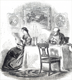 A young lady reading