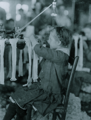 Workers in the Cherokee Hosiery Mill, Rome, Ga. The youngest are turners and loopers. 1913 (photo)