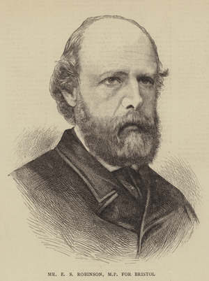 Mr E S Robinson, MP for Bristol (engraving)