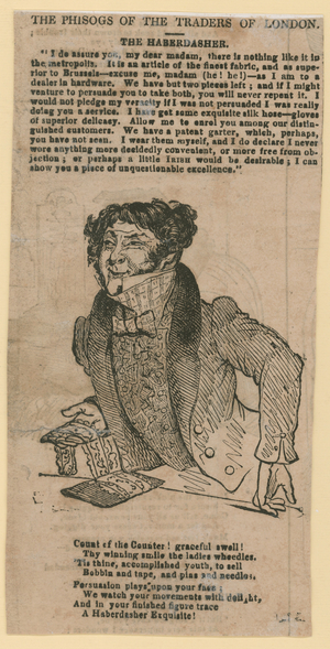 The Phisogs of the traders of London (engraving)