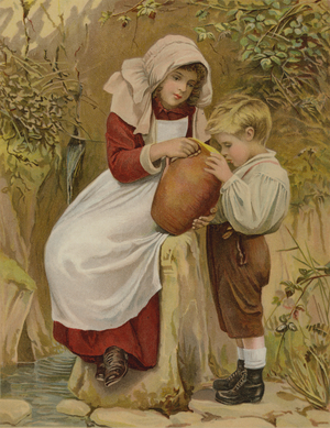 A Cooling Drink (chromolitho)