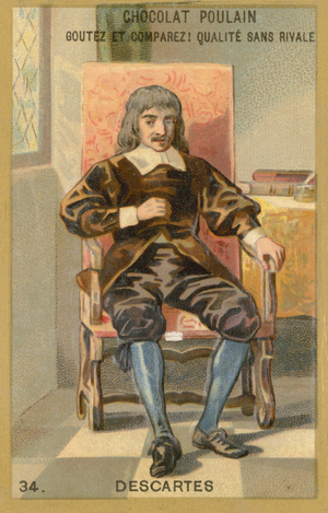 Rene Descartes, French philosopher and mathematician (chromolitho)