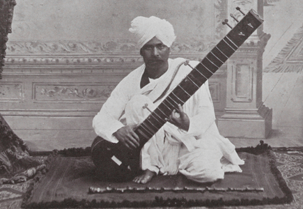 Bombay / Mumbai: A Musician (b/w photo)