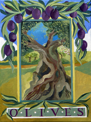 Black olives, 2014 (acrylic on canvas)