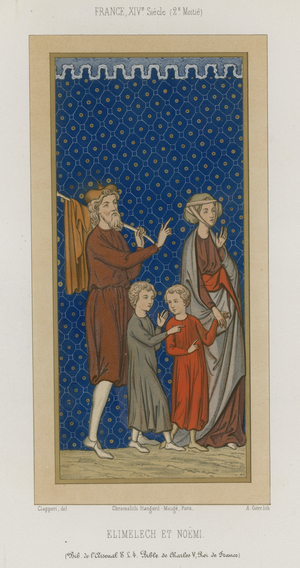 Elimelech and Naomi, 1858 (chromolitho)