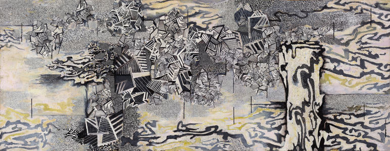 Urban Flood, 2003-14 (acrylic collage on canvas)